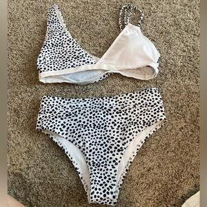 Dalmation print swimsuit